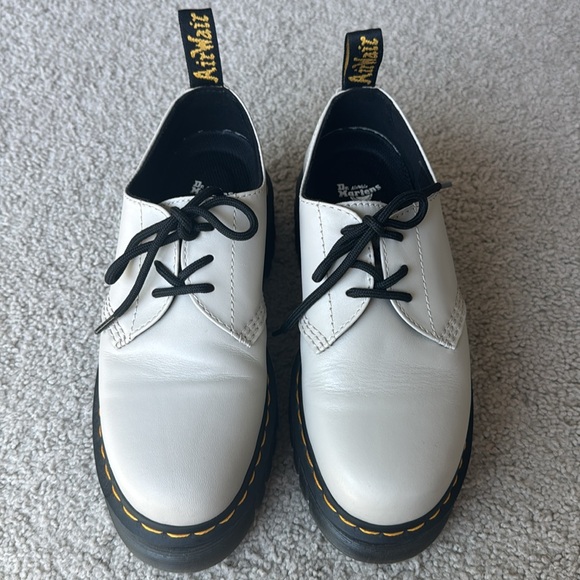 Dr. Martens White/Off White Platform Shoes - Picture 2 of 6